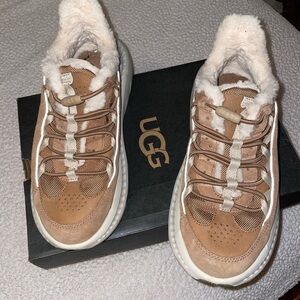 UGG Chestnut & Cream Fur-Lined Sneakers. Men’s size 7.5